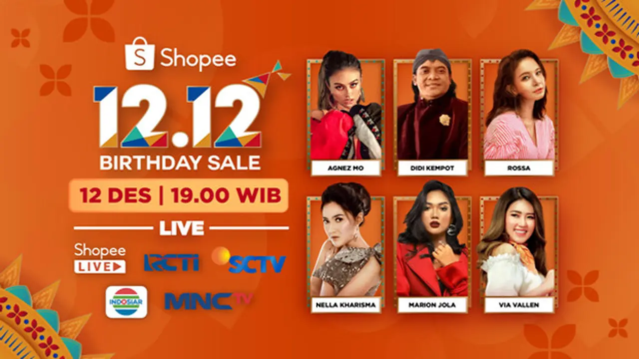 Promo Fantastis dan Kejutan dari Artis-artis Kesayangan, Yuk Ikut Rayakan Ultah Shopee di Shopee 12.12 Birthday Sale TV Show!