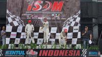 Haridarma Manoppo (tengah), pembalap andalan Toyota Team Indonesia mendominasi ISSOM 2017 (istimewa)