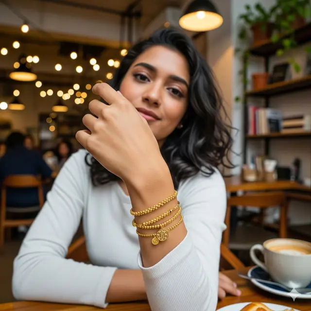 Gelang Emas Model Biji Lada