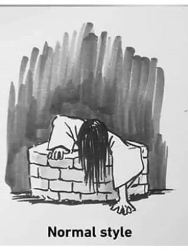 Ilustrasi Style Kuntilanak Saat Keluar Dari Sumur, Bukan Takut Malah Bikin Ketawa