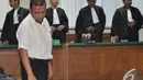 Tak ada senyum di wajah Ramadhani Ismy usai mendengar tuntutan jaksa kepada dirinya sebanyak 7,5 tahun penjara, Pengadilan Tipikor, Jakarta. Foto diambil pada Senin (1/12/2014). (Liputan6.com/Miftahul Hayat)