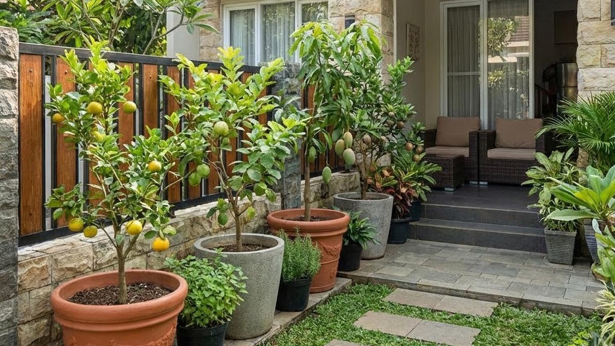 7 Ide Kebun Buah Mini di Teras Rumah Kecil Tapi Tetap Panen Rutin, Praktis dan Estetik