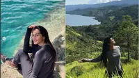 Maudy Koesnaedi takjub melihat keindahan alam di Maluku  (Foto: Instagram/@maudykoesnaedi/@mariavayulitaa)