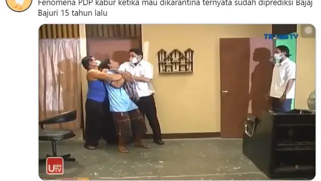 Adegan Bajaj Bajuri yang viral karena dianggap meramal virus Corona. (Twitter/ aimrod)