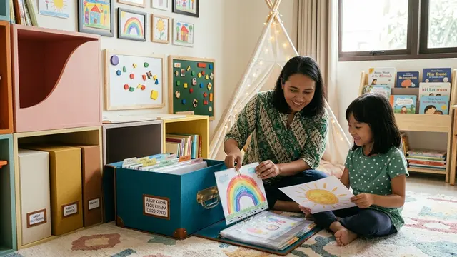 Kotak Khusus untuk Arsip Gambar Anak (AI Generated)