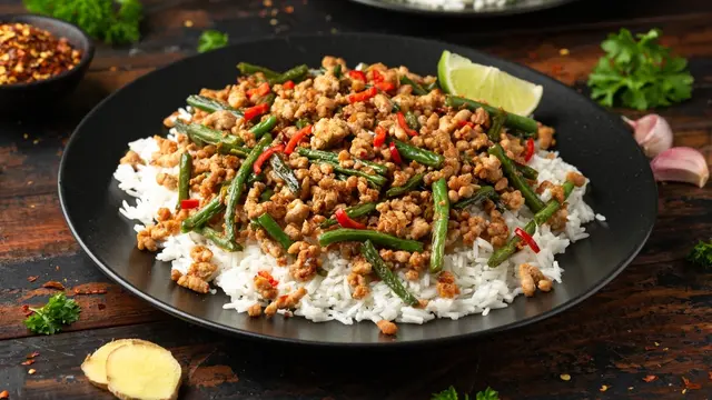 resep daging giling cincang tumis buncis kacang panjang