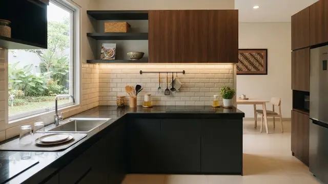 9 Cara Membuat Dapur Gelap Terlihat Lebih Modern, Manfaatkan Warna dan Material