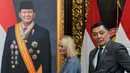 Usai upacara penyambutan, kedua Menteri Pertahanan tersebut melakukan pertemuan bilateral. (BAY ISMOYO/AFP)