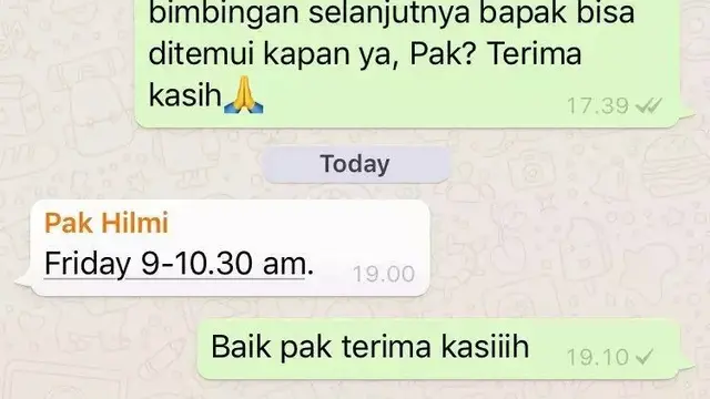8 Chat Mahasiswa ke Dosen saat Ingin Bimbingan Skripsi Ini Kocak