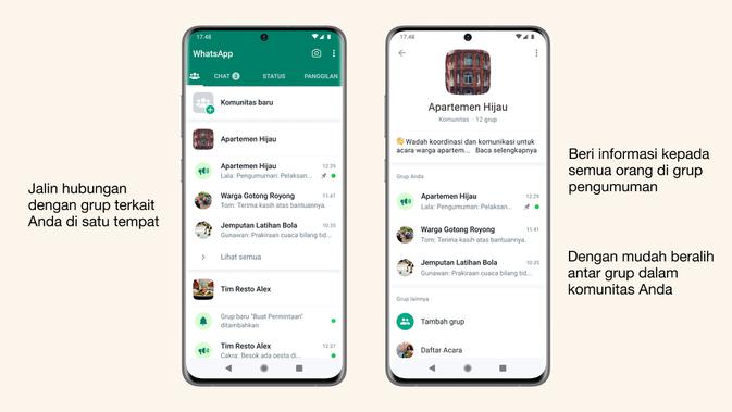 <p>Meta memperkenalkan fitur baru WhatsApp Komunitas. (Doc: WhatsApp)</p>