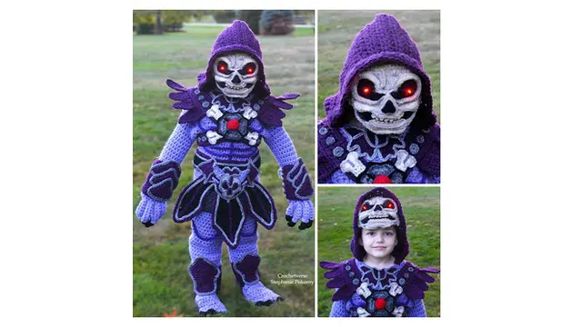 Wanita Ini Buat Kostum Halloween dari Bahan Rajut, 6 Potretnya Keren Banget