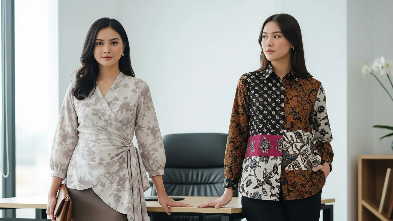 Model Baju Batik Kantor Wanita Terbaru 2025