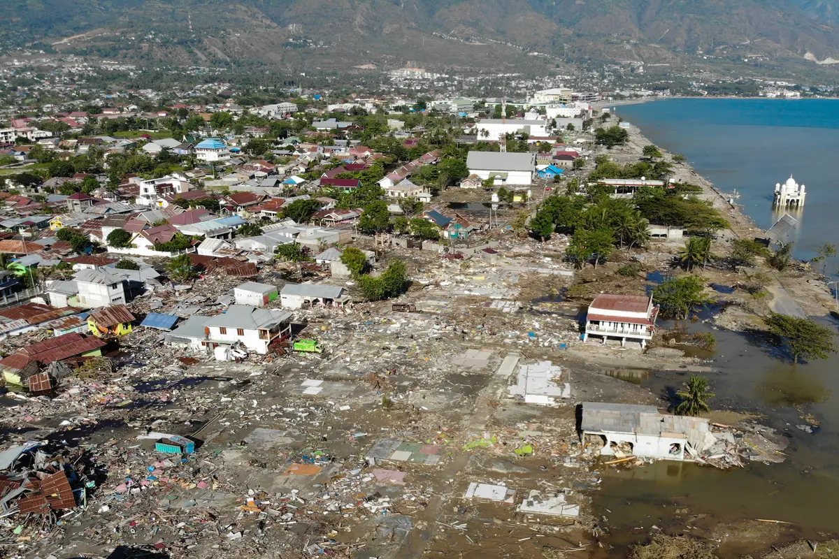 Pandangan Udara Kota Palu Usai Dilanda Gempa dan Tsunami
