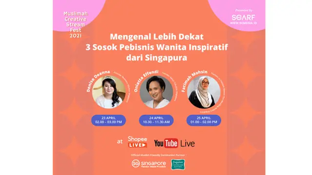 Kenalkan Destinasi Ramah Muslim, Singapore Tourism Board Meriahkan Muslimah Creative Stream Fest 2021