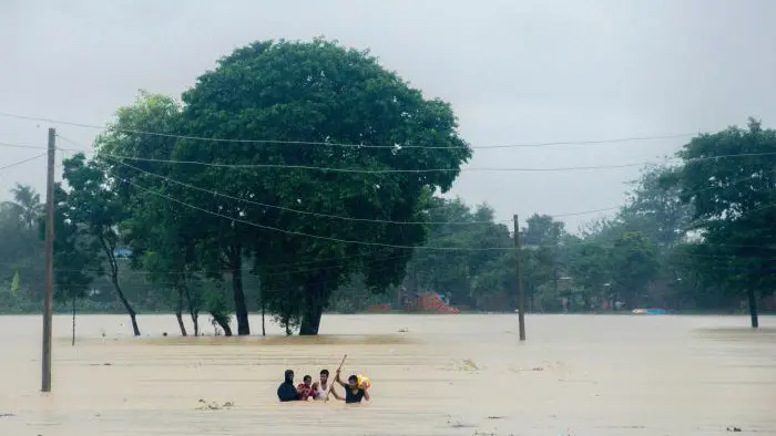 Banjir di Nepal membuat ribuan orang harus dievakuasi. (AP/Manish Paudel)