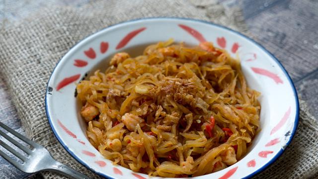 tumis pepaya muda pedas manis