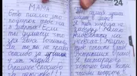 Seorang anak Ukrainamenulis surat yang memilukan  untuk ibunya yang telah meningal dunia akibat invasi Rusia (dok. Twitter/ Anton Gerashchenko)