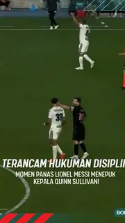 Terancam hukuman disiplin, momen panas Lionel Messi menepuk kepala Quinn Sullivan