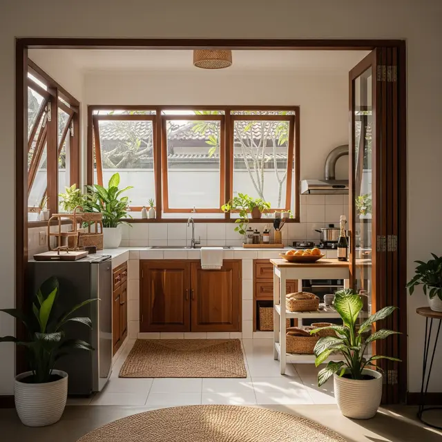 9 Desain Dapur Semi Terbuka dengan Ventilasi Alami, Estetis dan Fungsional