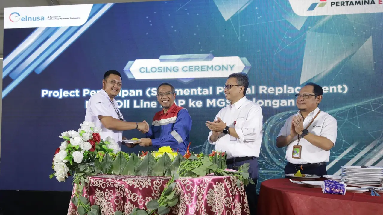 PT Elnusa Tbk (ELSA) turut berperan aktif dalam Proyek Penyisipan (Segmental Partial Replacement) Main Oil Line XAP ke MGS Balongan. (Foto: Elnusa)