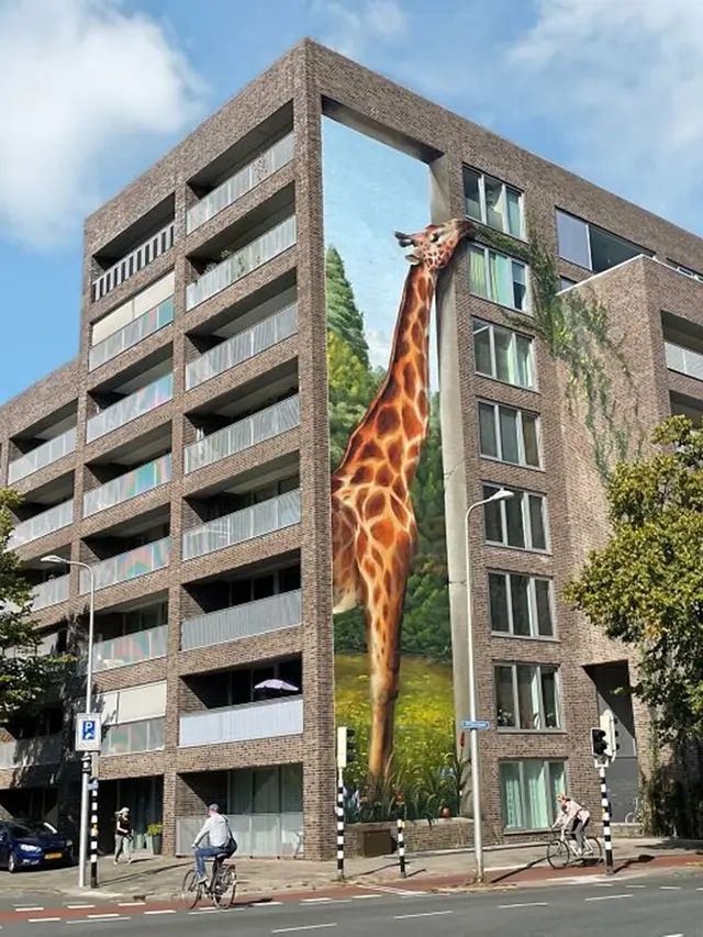Seniman Ini Ciptakan Mural 3D di Dinding Bangunan, 6 Potretnya Bikin Takjub