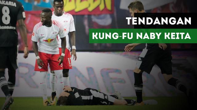 Naby Keita menerima kartu merah akibat meniru tendangan kung-fu Sadion mane.