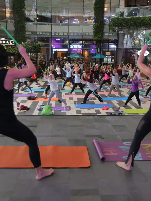 Olahraga poundfit di Fimela Fest 2018