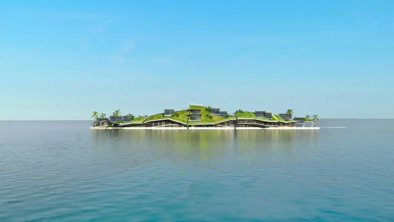 Pulau Terapung Blue Frontiers yang akan memiliki sistem pemerintahan dan mata uang sendiri (AFP/CNBC/Camille Bianchi)