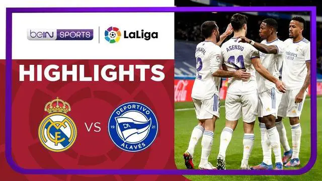 Berita video highlights laga pekan ke-25 Liga Spanyol (LaLiga) 2021/2022, Real Madrid vs Alaves 3-0, di mana Marco Asensio mencetak gol indah, Minggu (20/2/2022) dinihari WIB.
