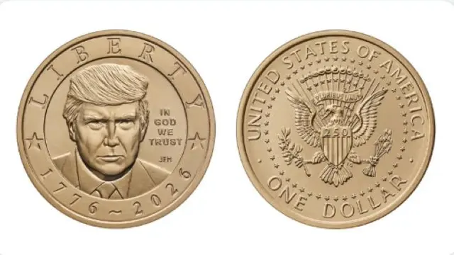 Ilustrasi koin Presiden AS Donald Trump (Foto: tangkapan layar di platform X @SecScottBessent)