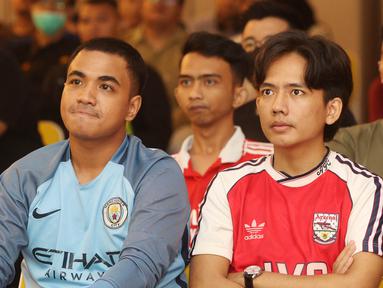 Suasana acara Roaring night Manchester City vs Arsenal di Ibis Style Jakarta, Tanah Abang, Minggu (31/3/2024). (Bola.com/M Iqbal Ichsan)