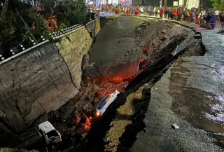 Longsor di kawasan wisata religi Sunan Muria. (Liputan6.com/Arief Pramono)