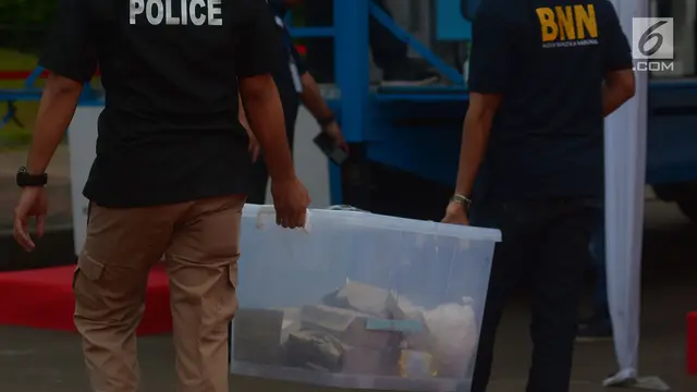 BNN dan Polri Musnahkan Sabu di Monas