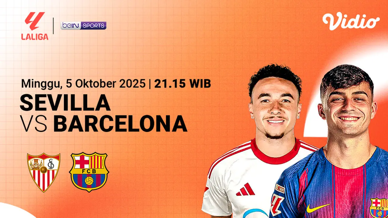 Live streaming Sevilla vs Barcelona eksklusif di Vidio. (dok. vidio.com)
