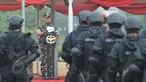 Panglima TNI Jenderal TNI Moeldoko mempimpin upacara saat peresmian Komando Operasi Khusus Gabungan TNI (Koopssusgab) di Monas, Jakarta, Selasa (9/8/2015). TNI memiliki Satuan Koopssusgab sebagai pasukan khusus anti teror. (Liputan6.com/Herman Zakharia)
