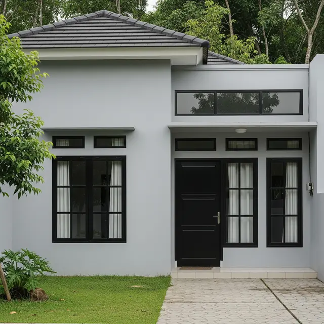 9 Model Rumah Sederhana Warna Abu-abu