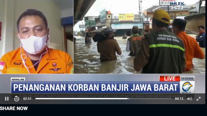 Cek Fakta Liputan6.com menelusuri klaim tidak ada stasiun Tv yang memberitakan banjir Jawa Barat