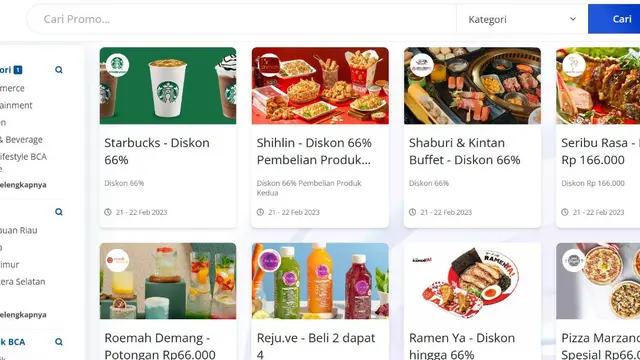Promo PT Bank Central Asia Tbk atau Bank BCA yang merayakan HUT BCA yang ke-66.