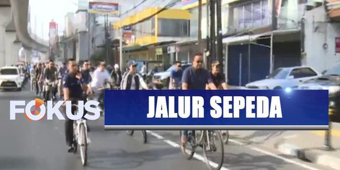 Anies Uji Coba Jalur Sepeda Fase 2 RS Fatmawati-Sudirman