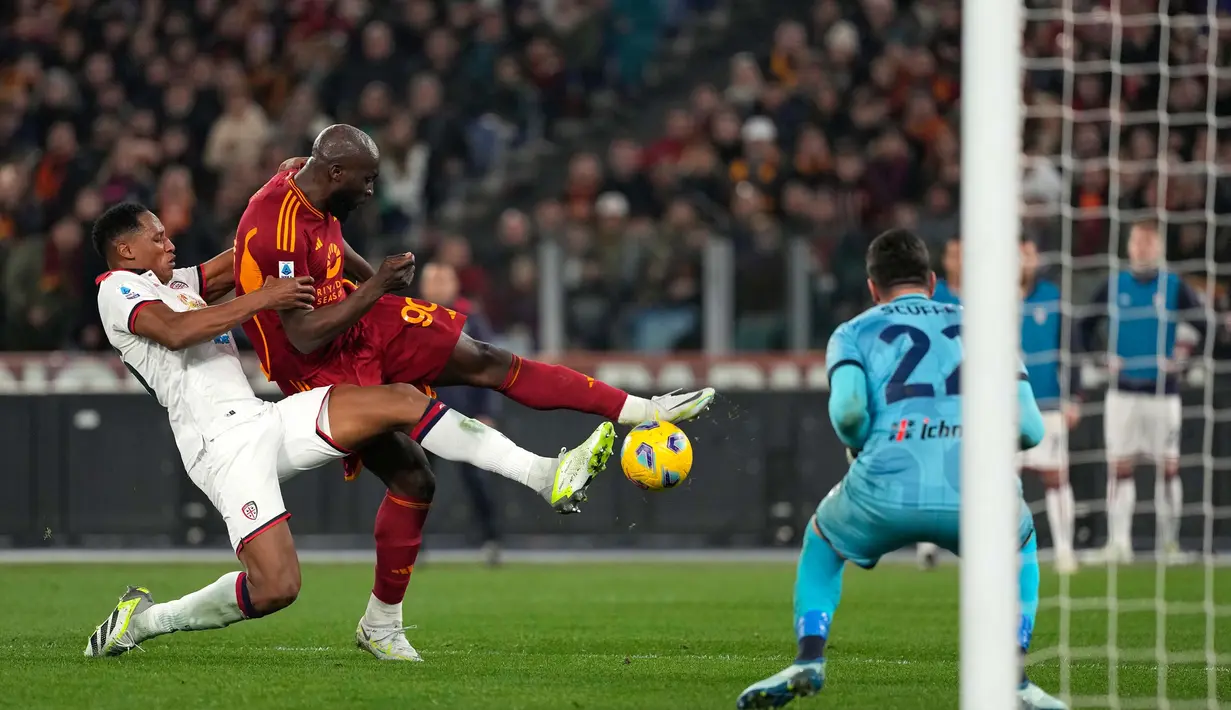 Kemenangan atas Cagliari menjadi penting untuk menjaga momentum kebangkitan AS Roma. (AP Photo/Andrew Medichini)