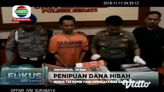 Berbagai cara dilakukan pelaku kejahatan untuk mendapatkan uang. Di Sidoarjo Jawa Timur sepasang suami istri nekat melakukan penipuan puluhan juta, dengan modus bisa mendatangkan uang hibah Rp. 11 milyar secara ghaib dan bisa menggandakan uang.