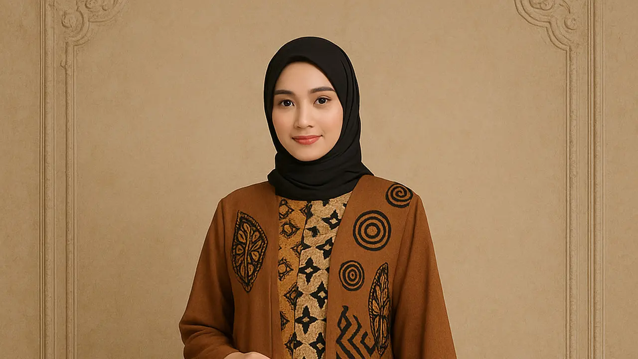 Pilihan Kardigan dan Tunik Batik Motif Unik yang Stylish untuk Hijaber