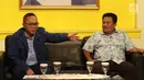 Ketua MPR RI Zulkifli Hasan dan Pendiri Rumah Belajar Amalia Muhammad Agus Syafii menjadi pembicara dalam Dialog Sudut Pandang, Jakarta, Selasa (1/5). Diskusi tersebut dalam rangka menyambut Hardiknas pada 2 Mei 2018. (Liputan6.com/Arya Manggala)