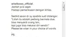 "Jadilah pria sejati Hadapi pemeriksaan dengan ikhlas. Sedikit saran dr sy apabila sudi didengar: "Lidah itu adalah pedang bermata dua, bisa menyakiti orang lain, tapi juga bisa melukai diri sendiri."" Tulis Ari Wibowo. (dok. Instagram)