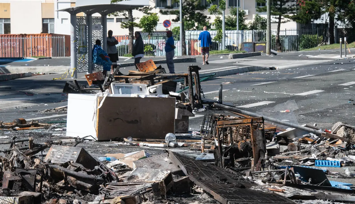 Sebelumnya, pada Kamis (16/5/2024), Pemerintah Prancis telah menetapkan keadaan darurat di Kaledonia Baru. (Delphine Mayeur/AFP)