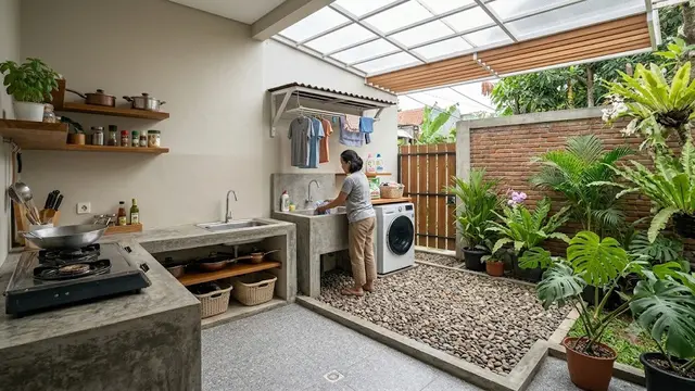6 Inspirasi Dapur Terbuka Minimalis dengan Area Cuci yang Tidak Mudah Becek