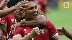 Pemain depan timnas Indonesia, Egy Maulana Vikry merayakan golnya ke gawang Kamboja pada kualifikasi Grup A Piala AFF 2022 di Stadion Utama Gelora Bung Karno, Jakarta, Jumat (23/12/2022). Indonesia unggul 2-1 atas Kamboja. (Liputan6.com/Helmi Fithriansyah)