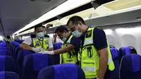 . Jajaran Direksi Sriwijaya Air menggelar aircraft cleaning. Dok Sriwijaya Air