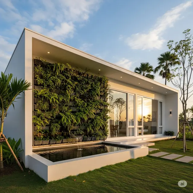 Taman Vertikal + Water Feature