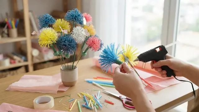 Cara Membuat Buket Bunga dari Sedotan Plastik